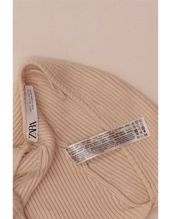 Top Bolero pentru femei Zara UK 8 Small Beige Viscose