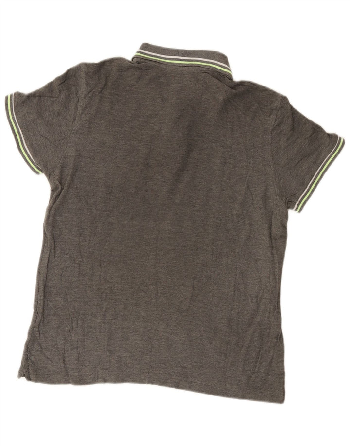Tricou polo pentru bărbați Lotto, gri mediu cu pete