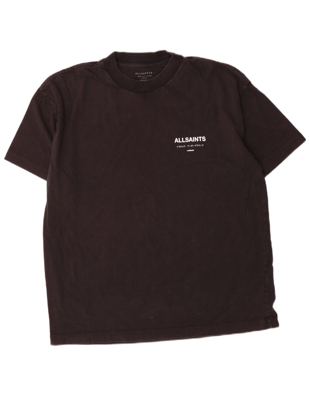 Tricou grafic supradimensionat pentru bărbați All Saints Top mic bumbac negru