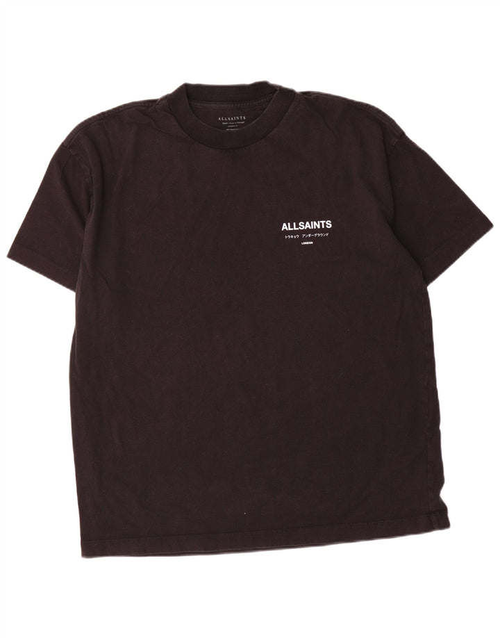 Tricou grafic supradimensionat pentru bărbați All Saints Top mic bumbac negru