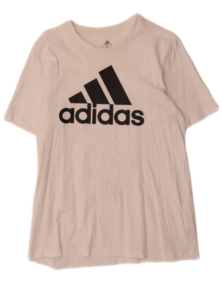 Tricou grafic pentru bărbați Adidas Top Medium White Bumbac