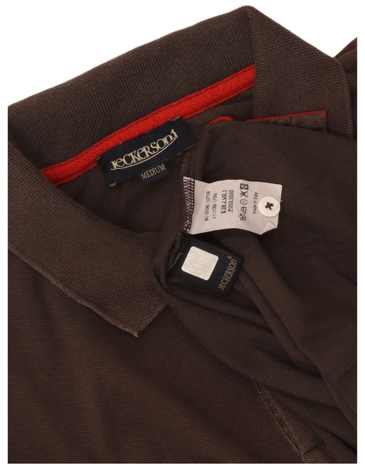 Tricou polo pentru bărbați Jeckerson, bumbac maro mediu