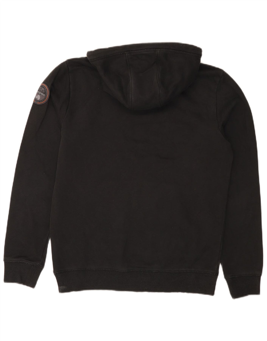 Pulover NAPAPIJRI Geographic Graphic pentru bărbați, bumbac mic, negru