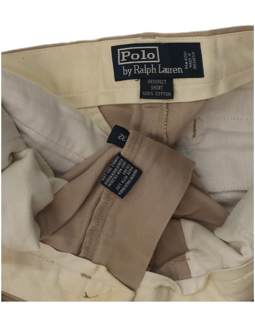 Pantaloni scurți chino Polo Ralph Lauren pentru bărbați W32, bumbac mediu bej