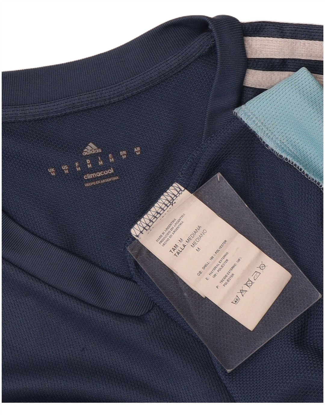 Tricou Adidas Climalite pentru bărbați Top Mediu Bleumarin Poliester Colorblock