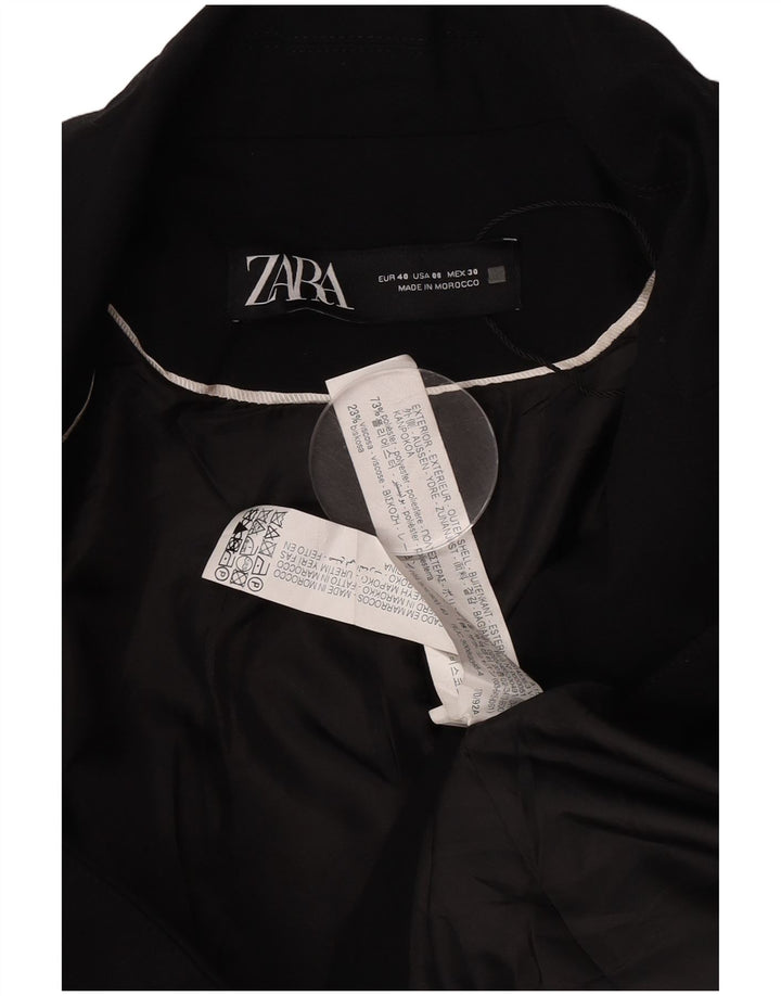 Blazer pentru femei Zara cu 1 nasture EU 40 Poliester mediu negru