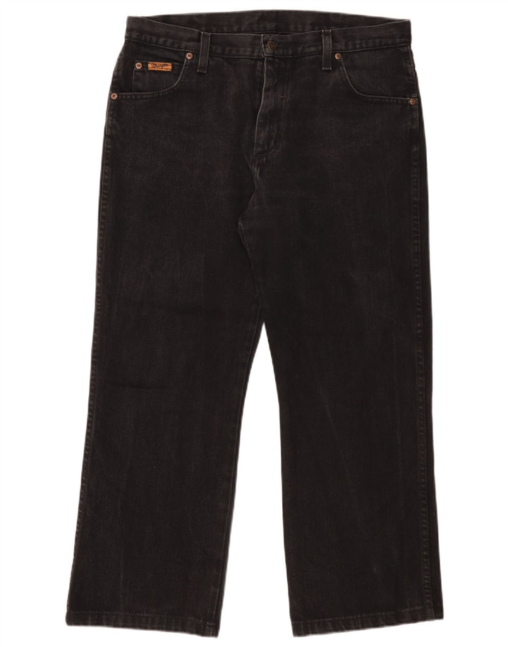 Blugi pentru bărbați Bootcut Wrangler W34 L27 bumbac negru