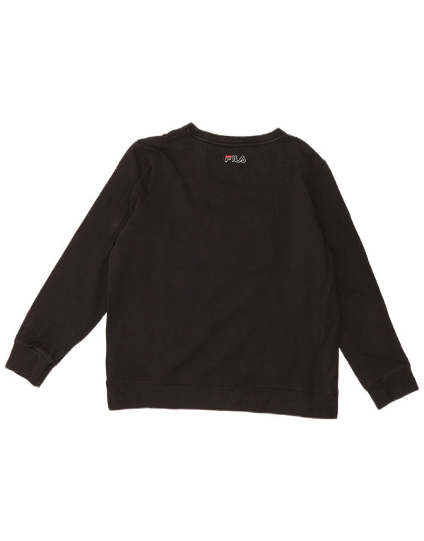 Pulover cu grafic pentru femei Fila UK 14 Bumbac negru mare