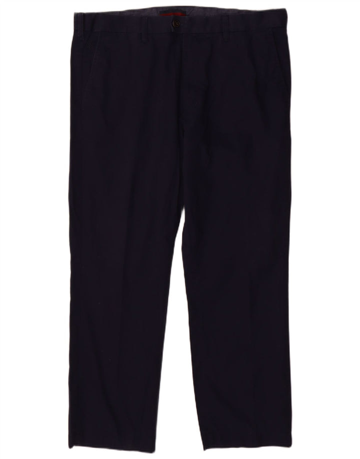 MARKS & SPENCER Pantaloni de costum Blue Harbour pentru bărbați L38 L29 bleumarin