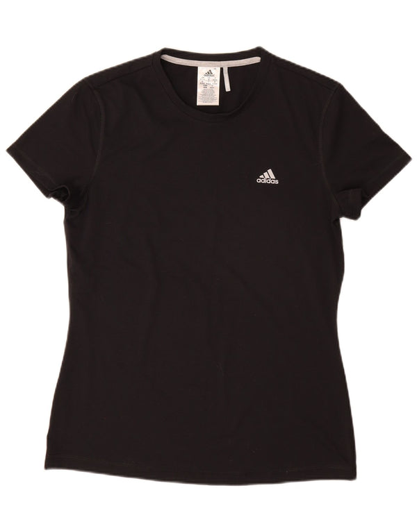 Tricou Adidas Climalite pentru femei, Marea Britanie 12/14 Poliester mediu negru