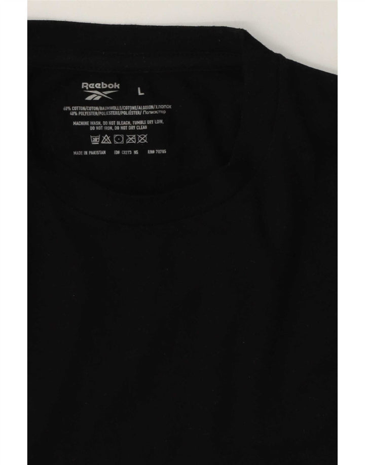 Tricou Reebok pentru bărbați Top mare din bumbac negru