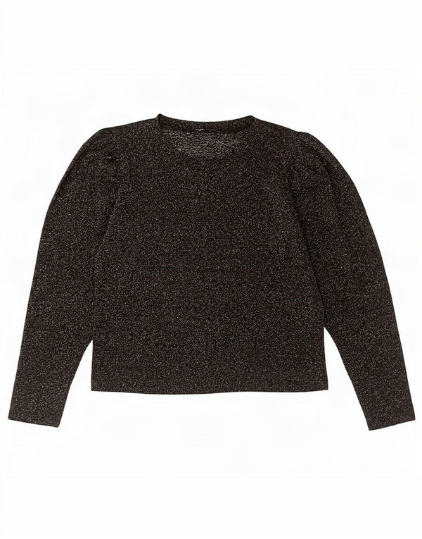 Top pentru femei Zara cu mânecă lungă UK 12 Medium Negru