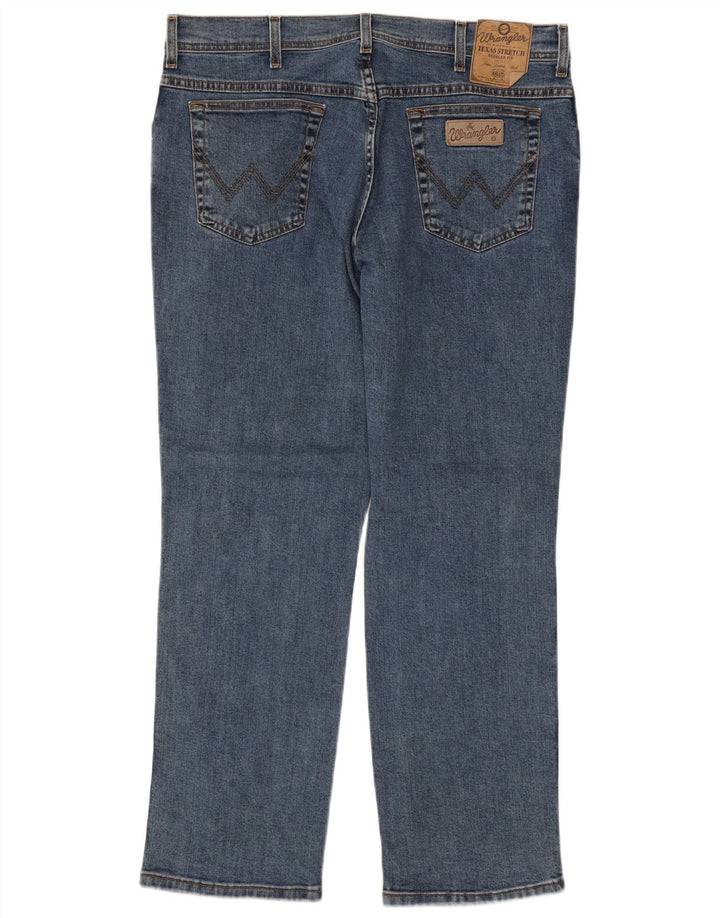 Blugi drepti pentru bărbați Wrangler W38 L30 Bumbac albastru