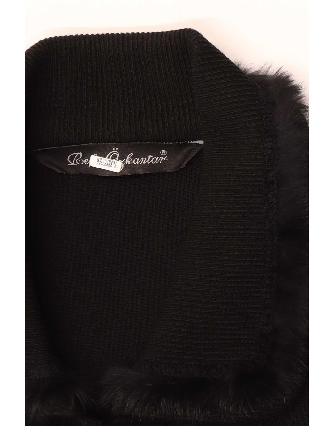 Pardesiu tricot vintage pentru femei UK 16 mare, negru, clasic