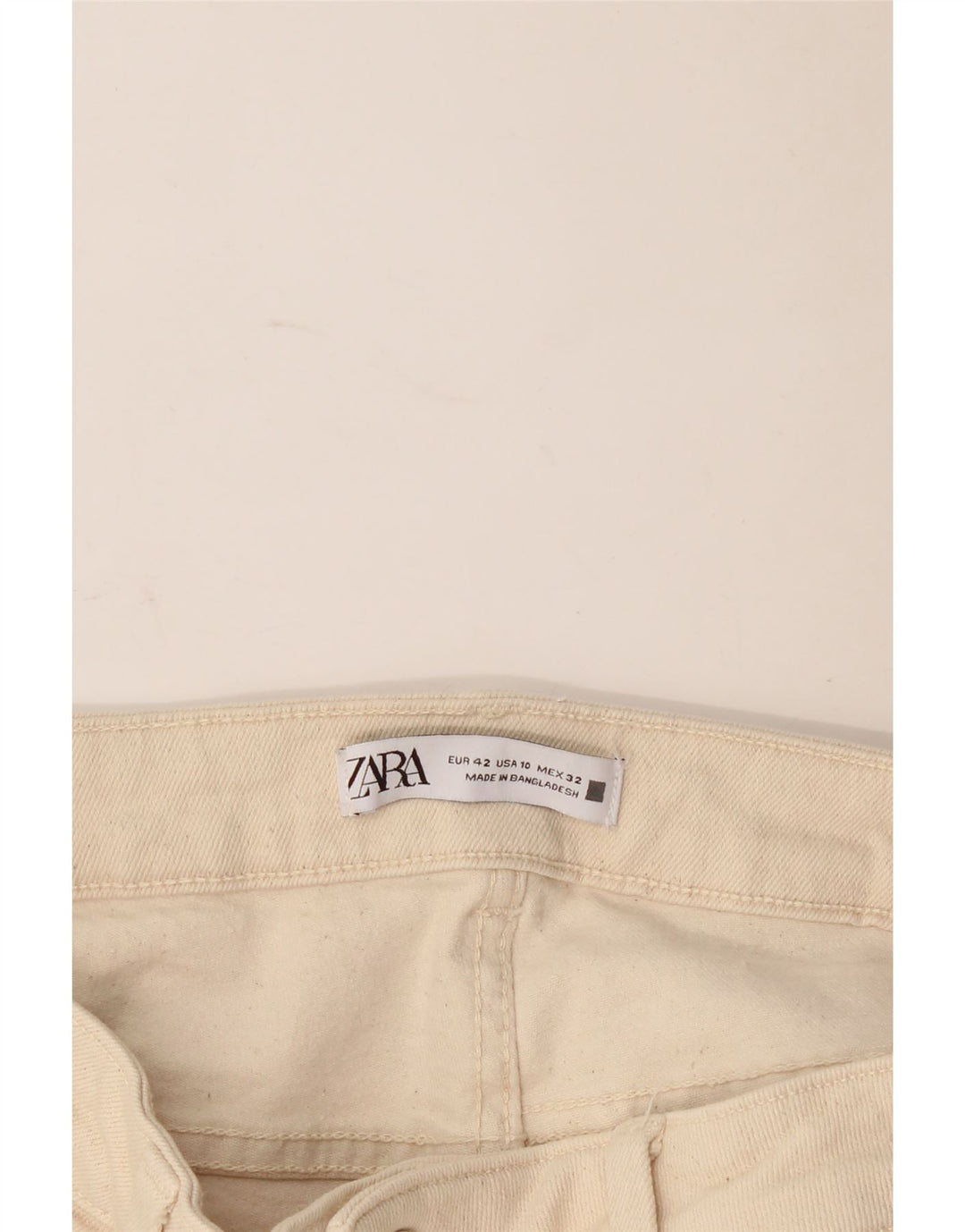Blugi slim pentru femei Zara EU 42 Large W32 L28 Bej
