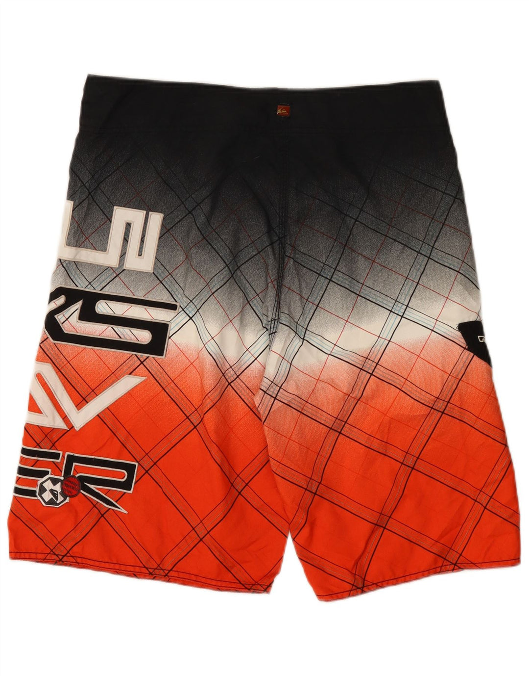 Pantaloni scurți de înot cu grafică Quiksilver pentru bărbați, poliester cu carouri mari