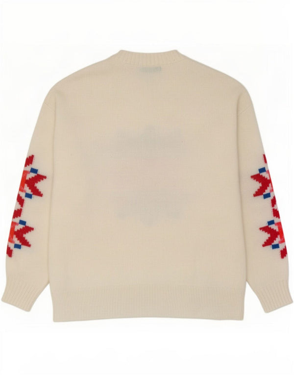 Pulover pentru femei Marks & Spencer cu decolteu triplu UK 14 Medium Off White