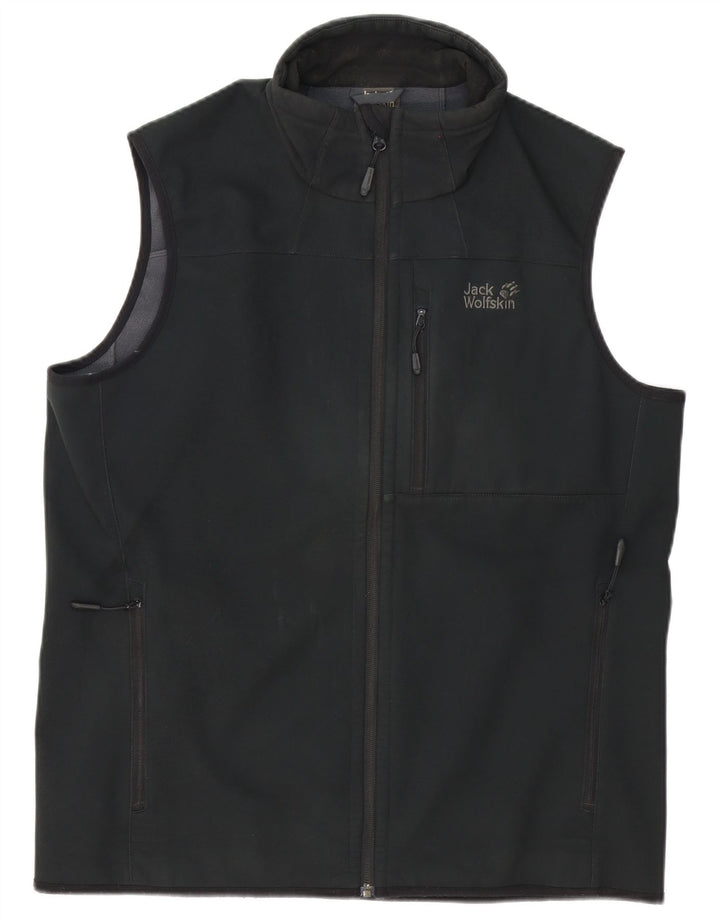 Jack Wolfskin Gilet pentru bărbați UK 40, mare, negru, poliester