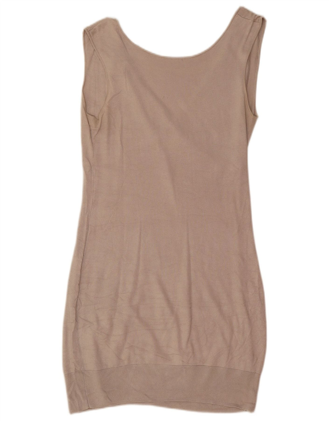 Massimo Dutti Rochie Jumper fără mâneci pentru femei UK 12 Bej mediu