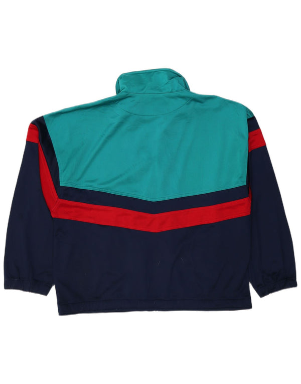 ELLESSE Mens Tracksuit Top Jacket Medium Navy Blue Colourblock
