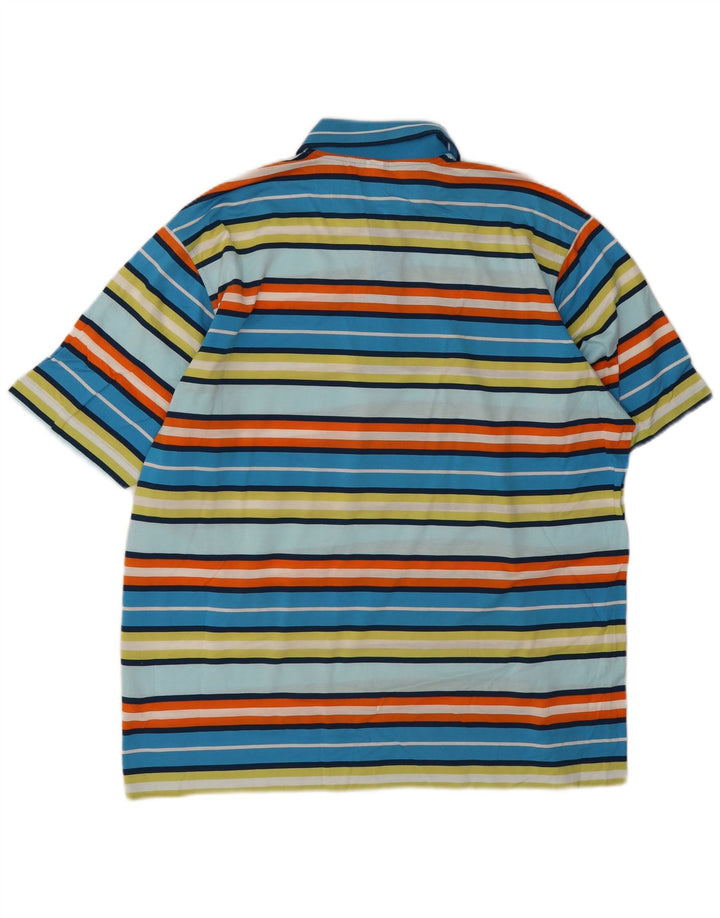 Cămașă polo Paul & Shark pentru bărbați 2XL, bumbac cu dungi multicolore