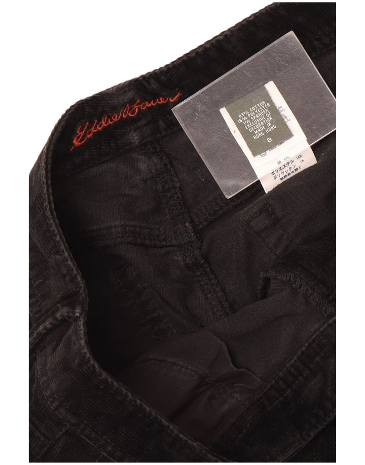 Eddie Bauer Pantaloni pentru femei Bootcut din velur US 8 Medium W30 L31 Negru