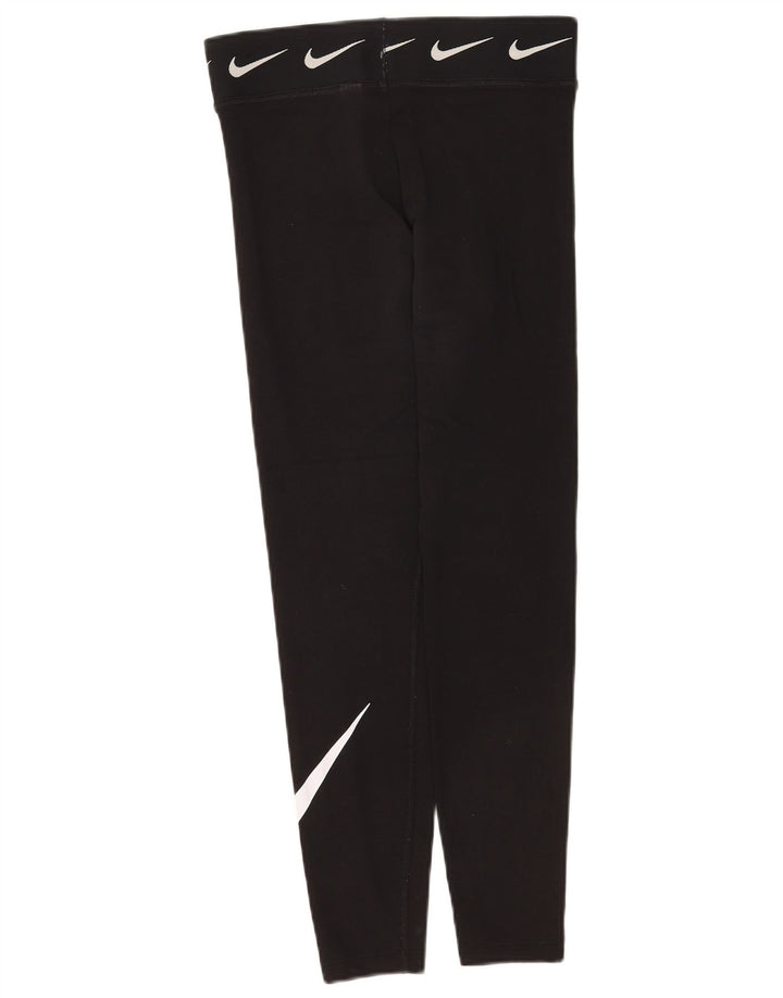 Leggings grafic Nike pentru femei UK 8 Small Black Bumbac