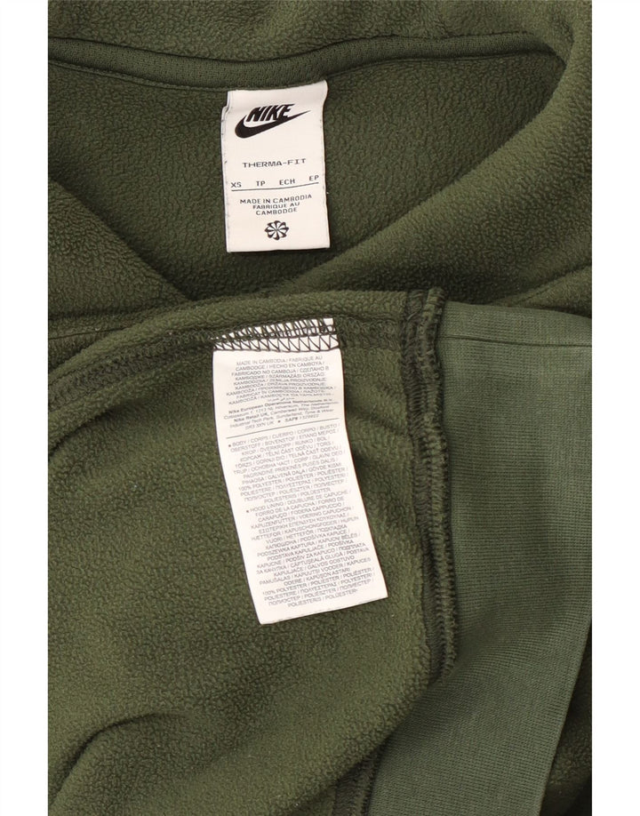 Pulover NIKE pentru bărbați Therma-Fit Graphic cu glugă din lână XS poliester verde