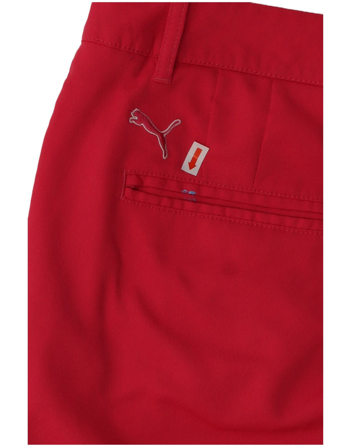 Pantaloni scurti chino pentru femei Puma UK 14 Large W34 Pink Poliester