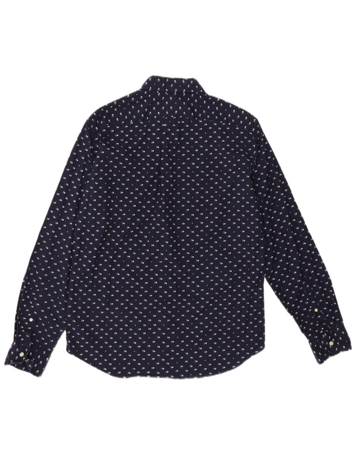 Cămașă subțire pentru bărbați J. Crew, bumbac floral, albastru marin mediu