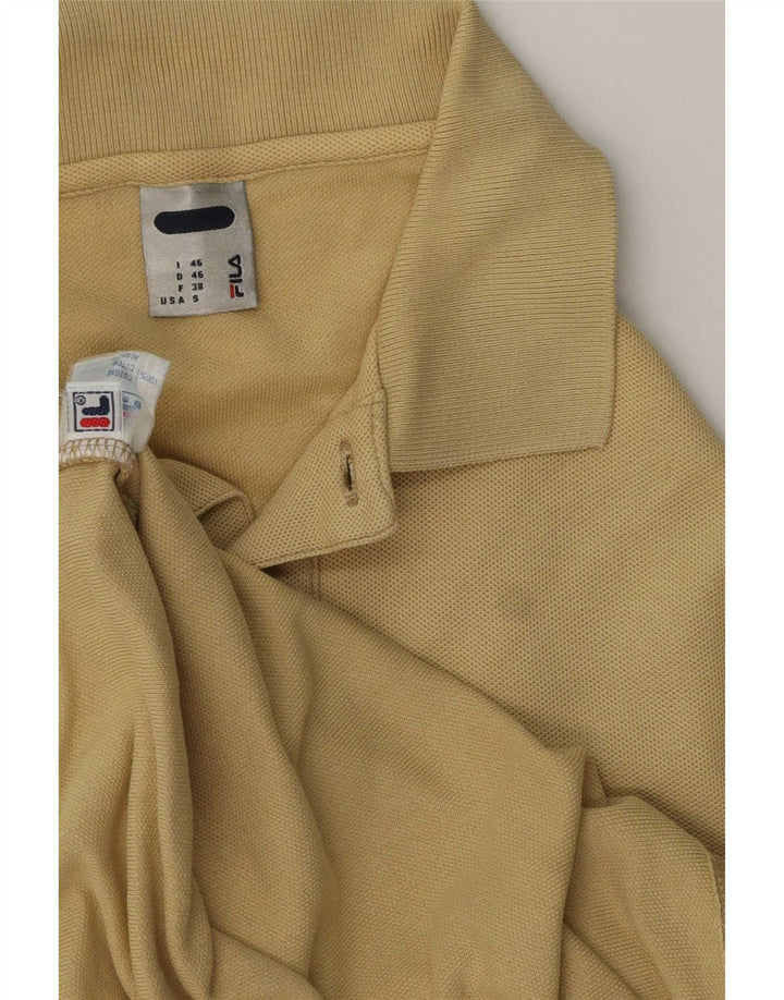Cămașă polo Fila Bărbați Regular Fit IT 46 Bumbac galben mic