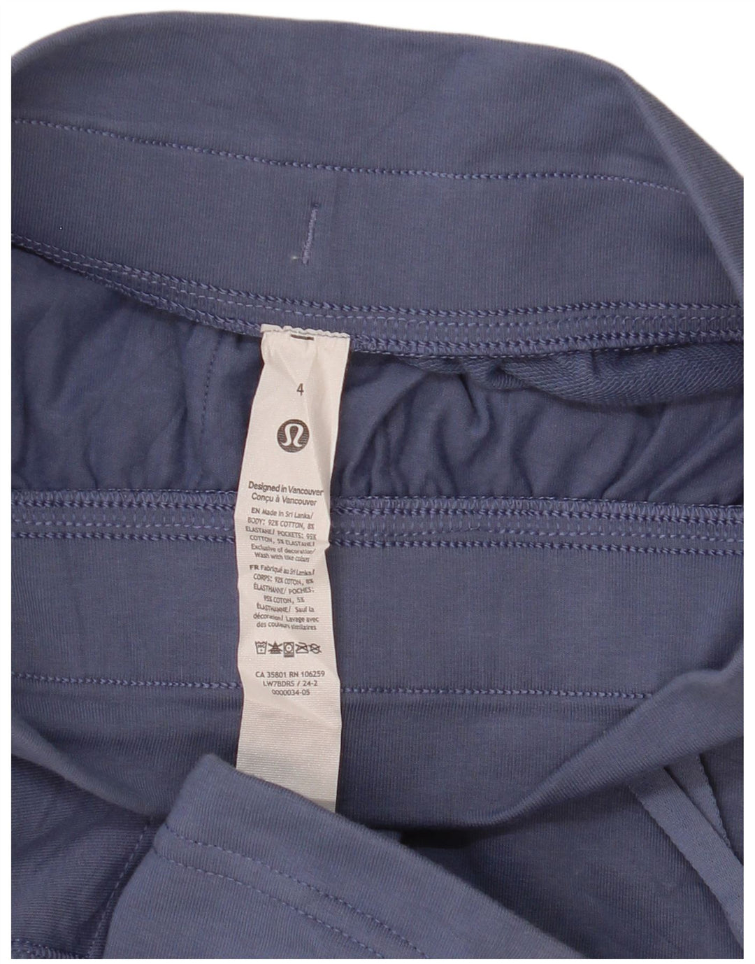 Lululemon Pantaloni scurti sport pentru femei US 4 Small Bluemarin Bumbac