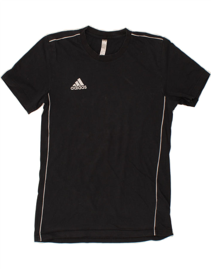 ADIDAS Mens T-Shirt Top Small Black Cotton Vintage Adidas and Second-Hand Adidas from Messina Hembry 