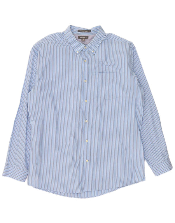 Cămașă pentru bărbați Eddie Bauer Classic Fit XL, bumbac cu dungi, albastru