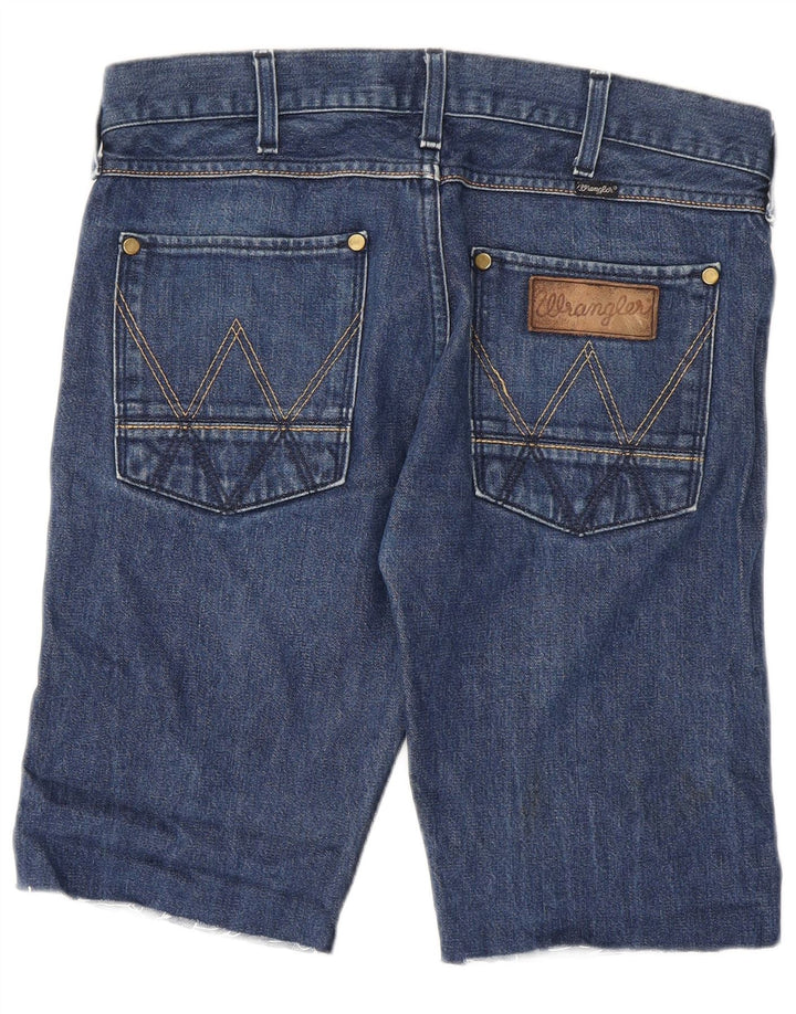 Pantaloni scurți din denim Wrangler pentru bărbați 4 RRB W32, bumbac albastru mediu