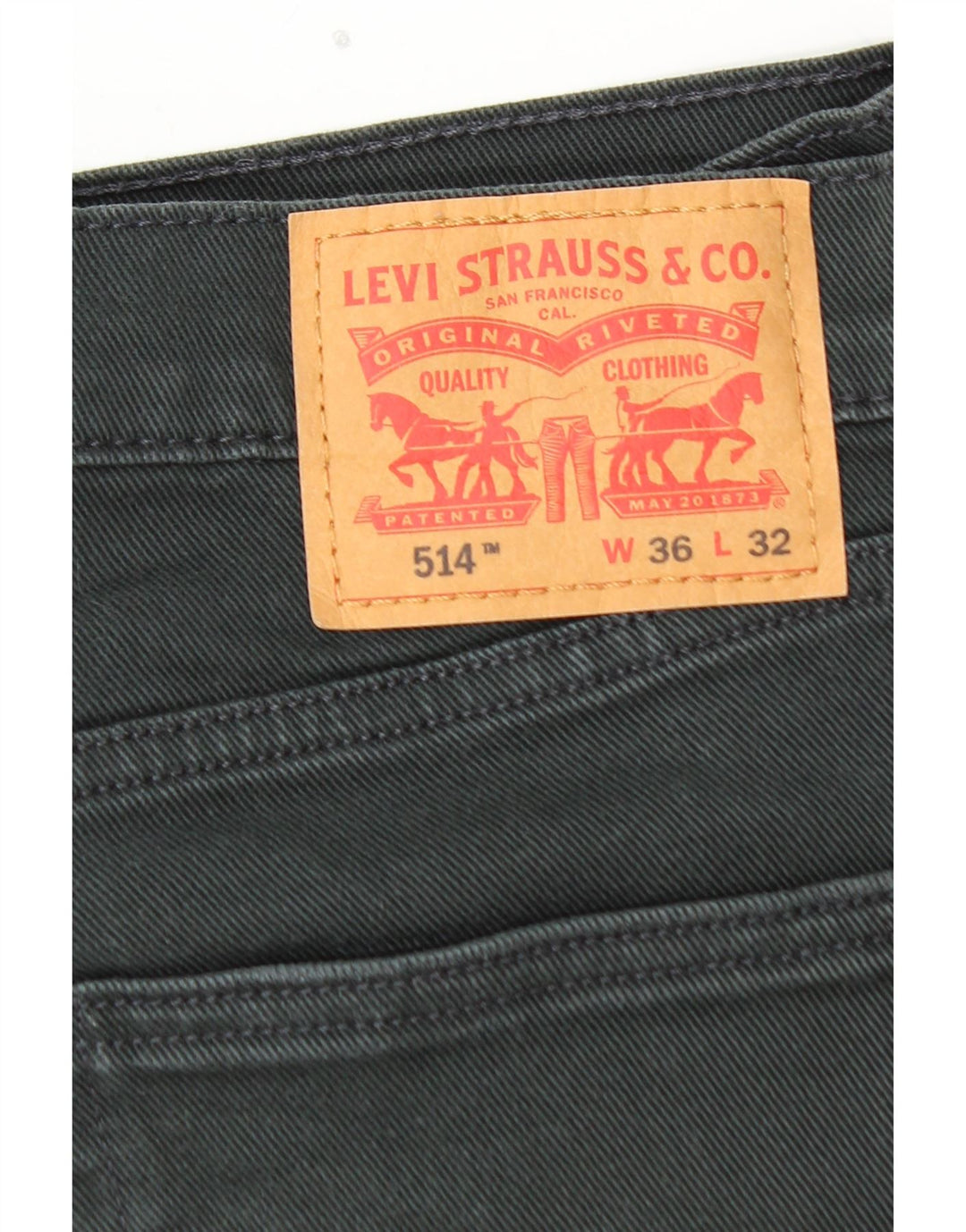 Blugi drepti pentru bărbați LEVI'S 514 W36 L32 bumbac negru