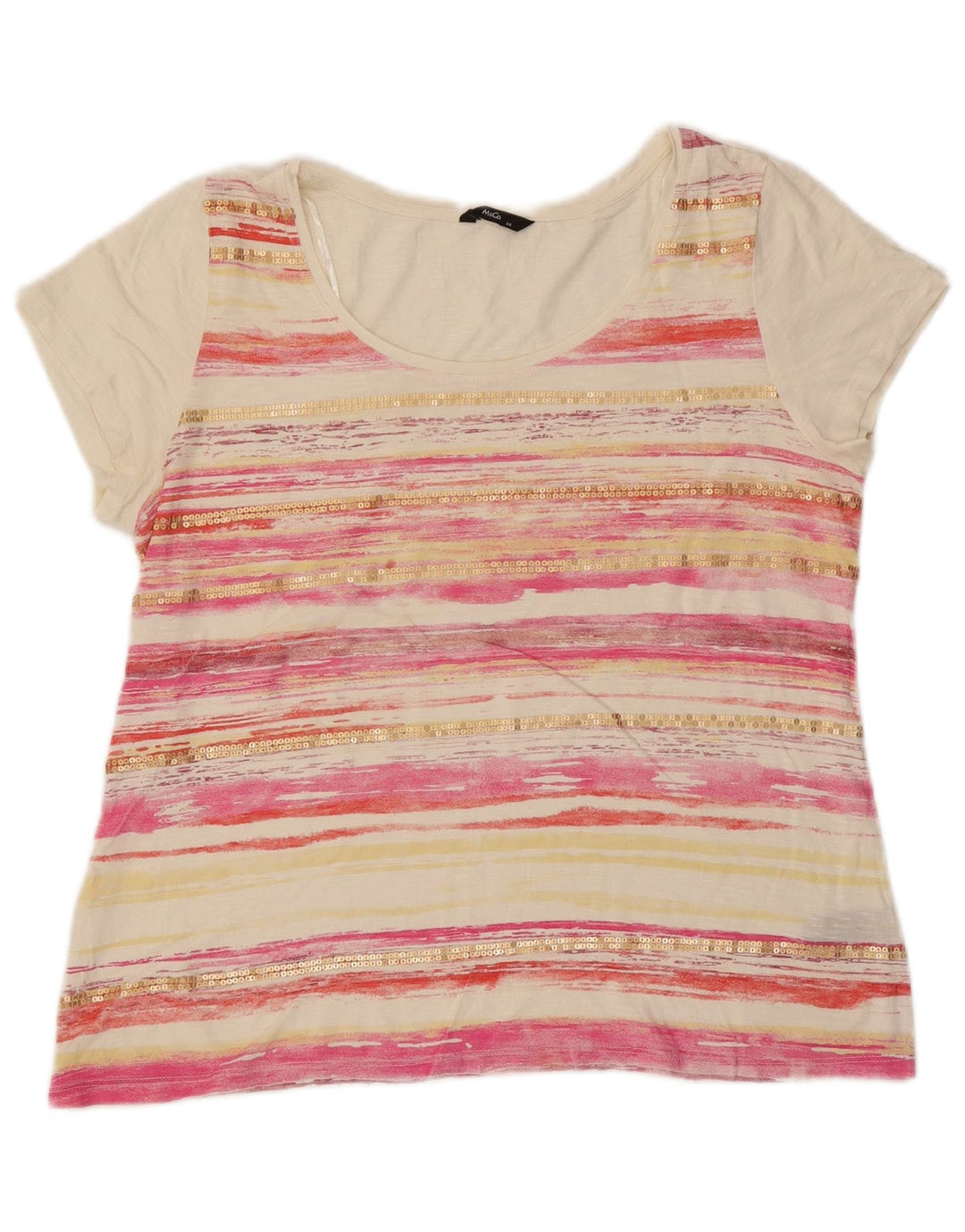 Tricou pentru femei M&Co Top UK 14 Bumbac cu dungi albe medii