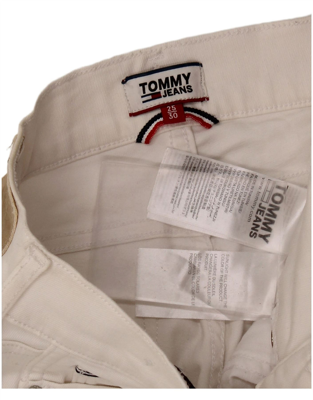 Blugi skinny pentru femei TOMMY HILFIGER L25 L25, bumbac alb