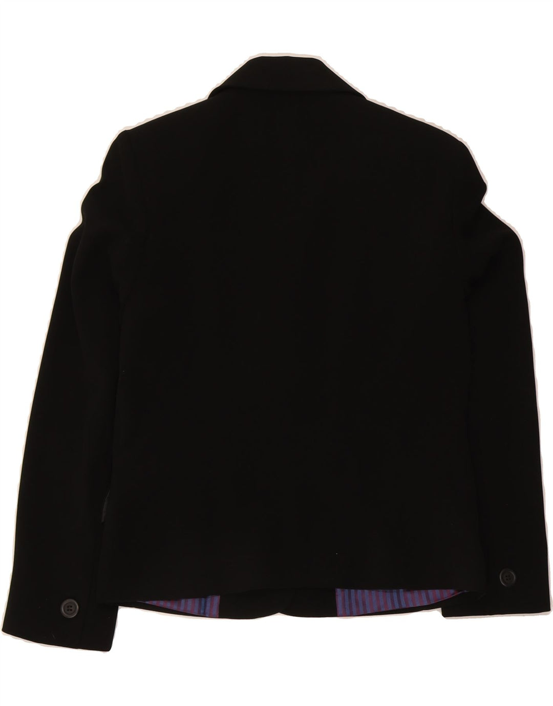 VOGUE Womens 3 Button Blazer Jacket UK 10 Small  Black Polyester Vintage Vogue and Second-Hand Vogue from Messina Hembry 