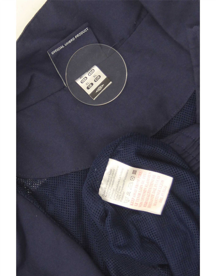 Jachetă de trening grafică Umbro pentru bărbați, XL, poliester color bloc, albastru bleumarin
