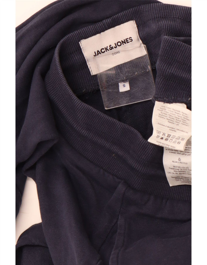 JACK & JONES Pantaloni de trening pentru bărbați Joggeri mici Bumbac bleumarin