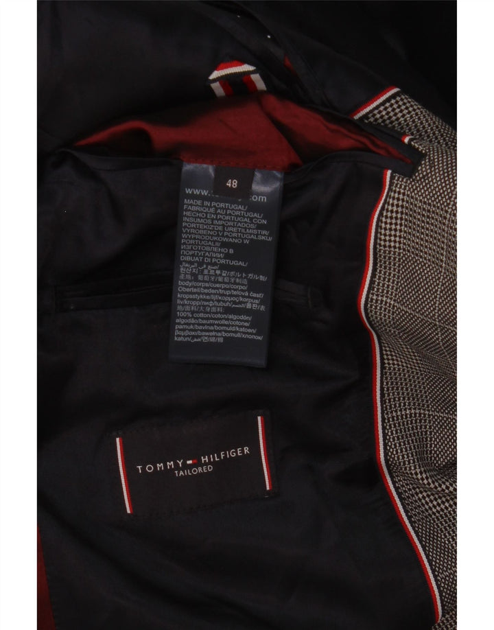 Jachetă blazer croită pentru bărbați Tommy Hilfiger, cu 2 nasturi, IT 48 Medium Grey Check