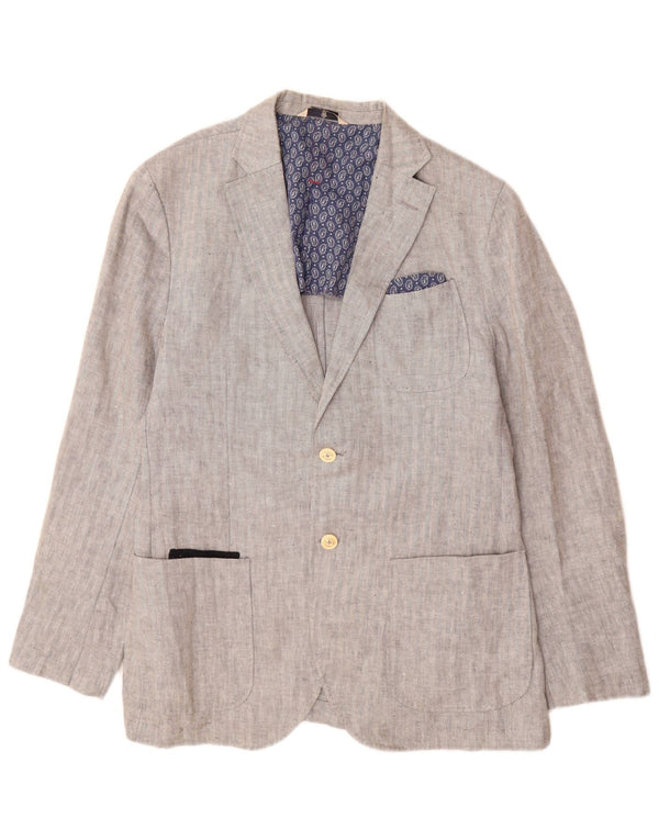Blazer Massimo Dutti pentru bărbați, cu 2 nasturi, EU 52, mare, gri Herringbone