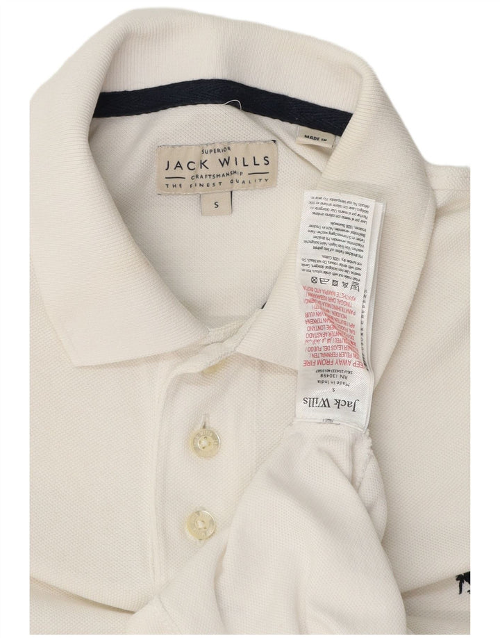 Tricou polo Jack Wills pentru bărbați, bumbac alb mic
