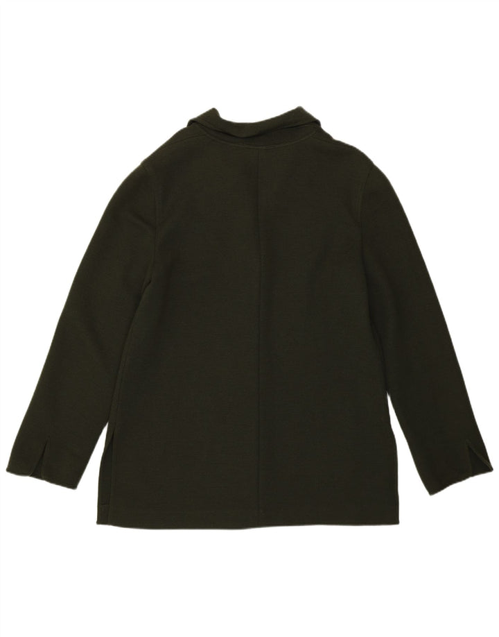 Luisa Spagnoli Pulover cardigan pentru femei UK 14 Medium Khaki Lână virgină