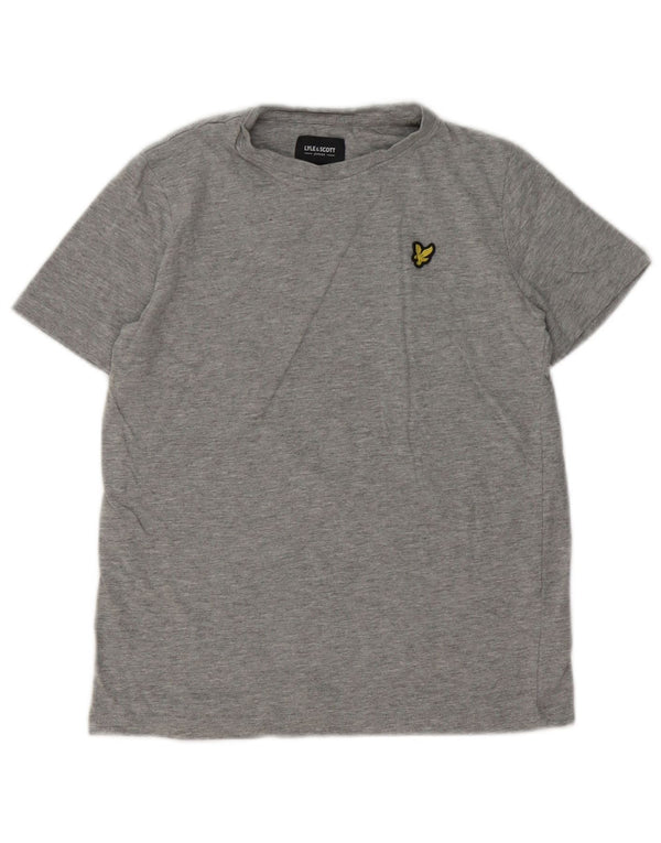 Lyle & Scott Boys T-Shirt Top 10-11 Years Grey Flecked Cotton