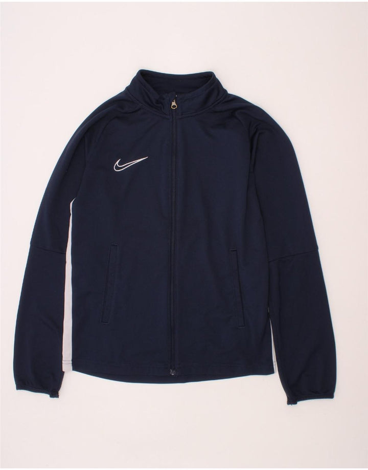 NIKE Boys Dri Fit Tracksuit Top Jacket 12-13 Years Large  Navy Blue Vintage Nike and Second-Hand Nike from Messina Hembry 
