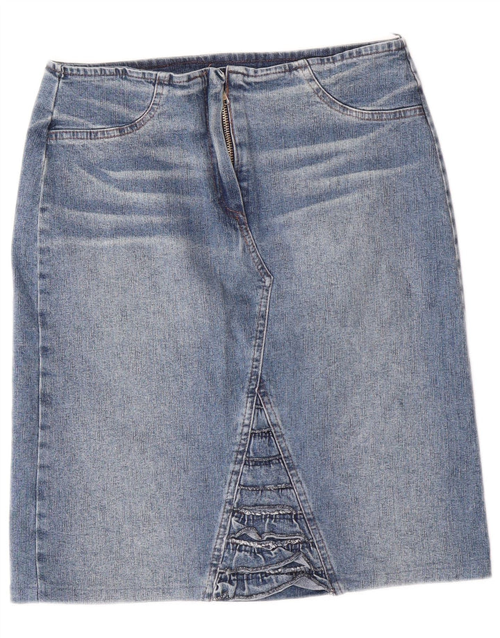 VINTAGE Womens Denim Skirt W28 Medium  Blue