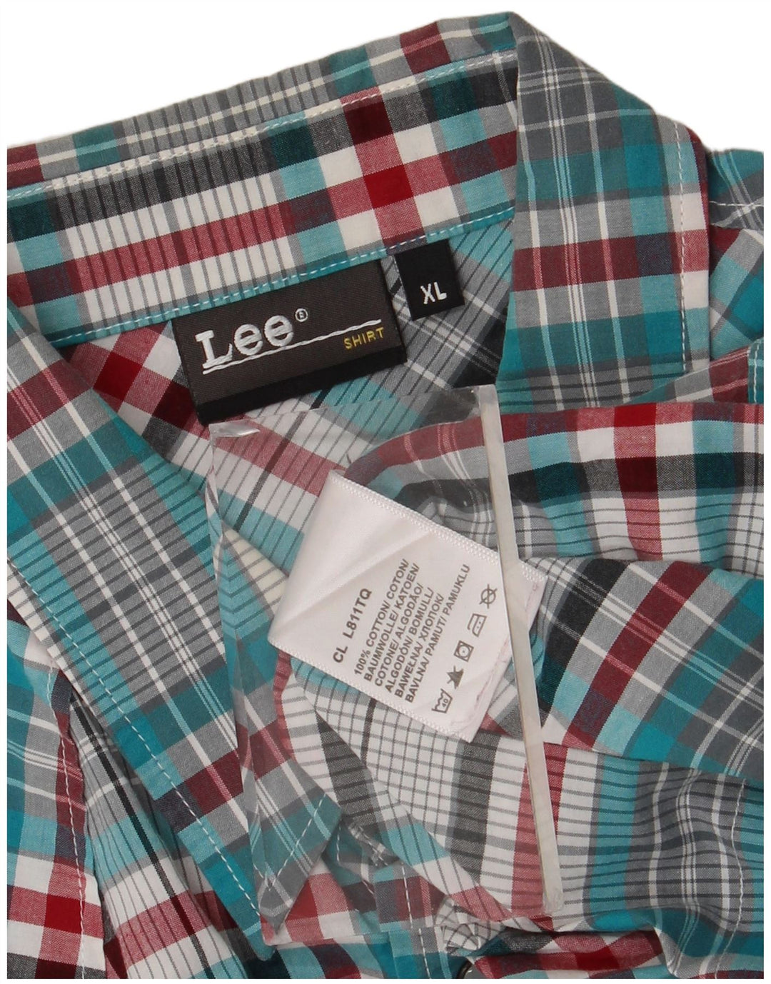 Cămașă de flanel pentru bărbați Lee XL, bumbac cu carouri multicolore