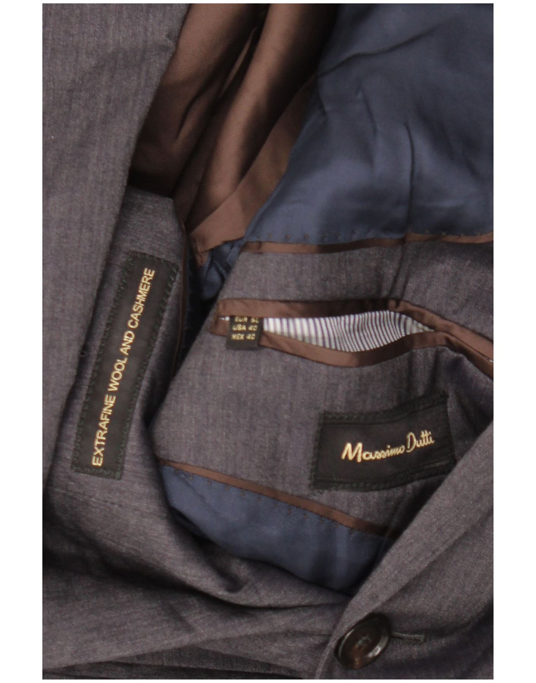 Massimo Dutti Jachetă pentru bărbați cu 2 nasturi EU 50 Lână gri mediu